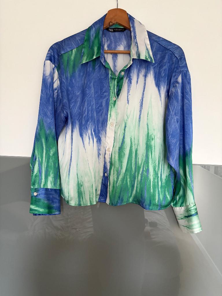 Blouse maat M Zara, Kleding | Dames, Blouses en Tunieken, Maat 38/40 (M), Blauw, Zara, Ophalen of Verzenden