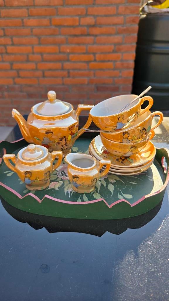 Vintage porseleinen kinder servies, Antiek en Kunst, Ophalen of Verzenden