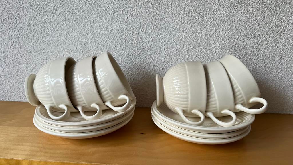 Wedgwood Edme Kop en Schotels - Set van 6, Huis en Inrichting, Keuken | Servies, Ophalen, Zo goed als nieuw
