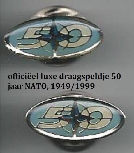luxe draagpin, 50 jaar NATO 1949/1999, Verzamelen, Speldjes, Pins en Buttons, Ophalen of Verzenden, Nieuw