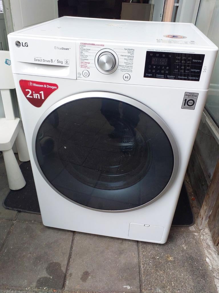 LG wasdroogcombinatie 8 kg 5 kg combi wash dry wasmachine, 1200 tot 1600 toeren, 8 tot 10 kg, Ophalen of Verzenden, Zo goed als nieuw