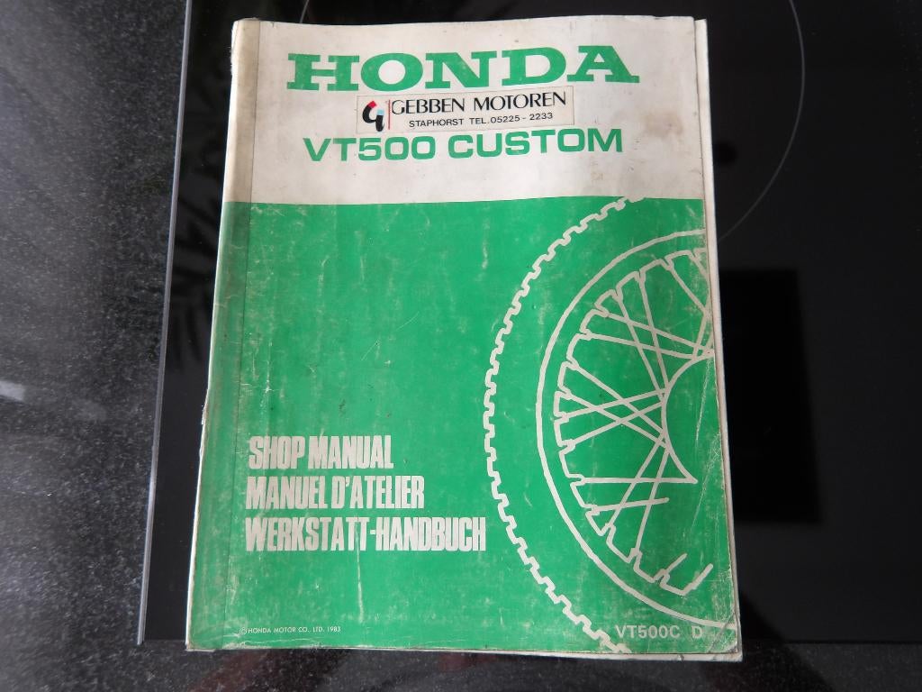 Werkplaatshandboek VT500 Custom 1983, Verzenden, Honda