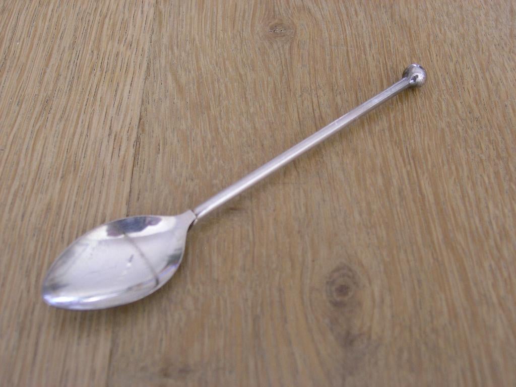 1 theelepeltje met stijl appeltje, Gero 90, actie AH, Antiek en Kunst, Antiek | Bestek, Ophalen of Verzenden