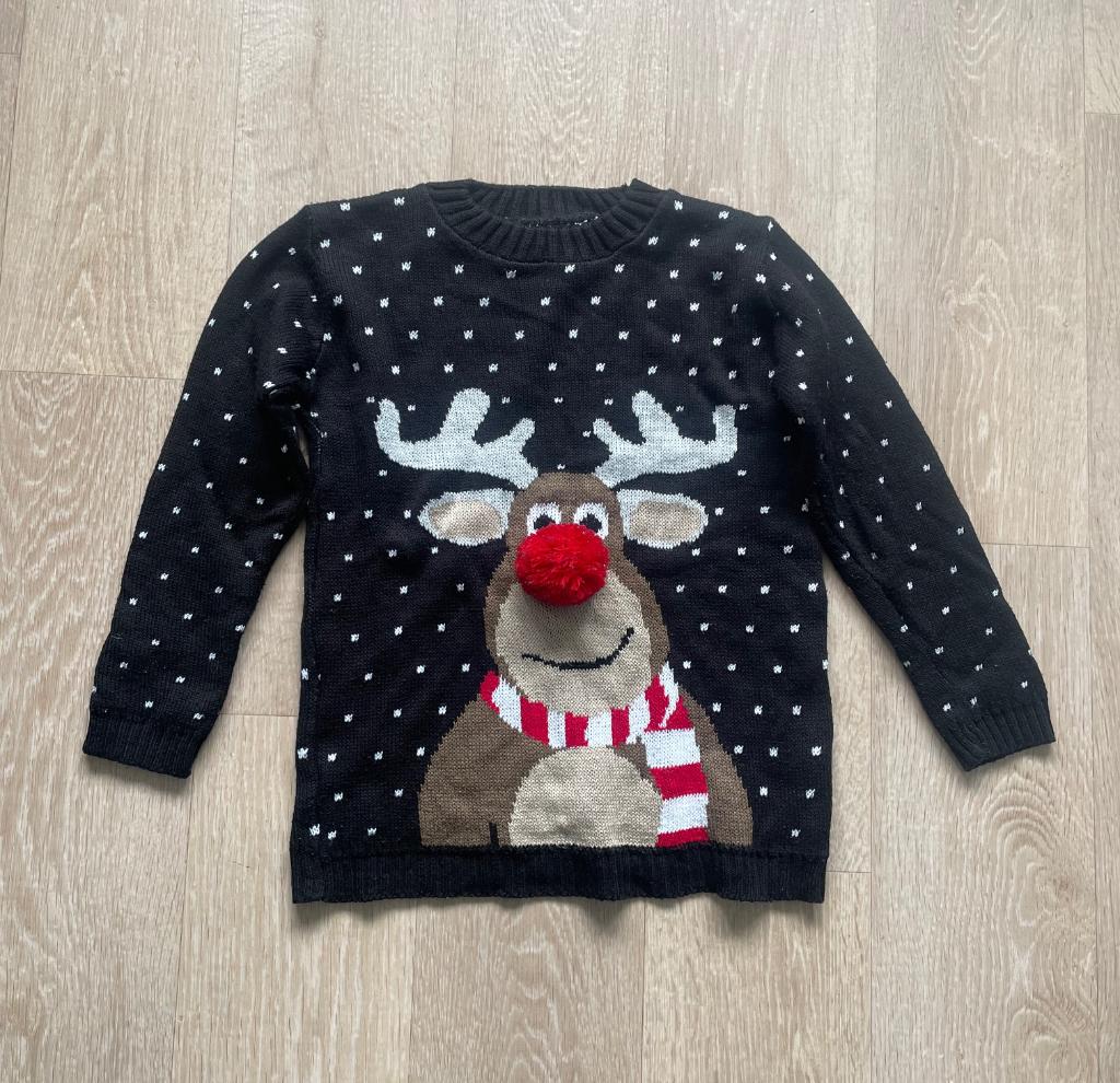 Kersttrui - maat 146, Ophalen of Verzenden, Zo goed als nieuw, Jongen of Meisje, Trui of Vest