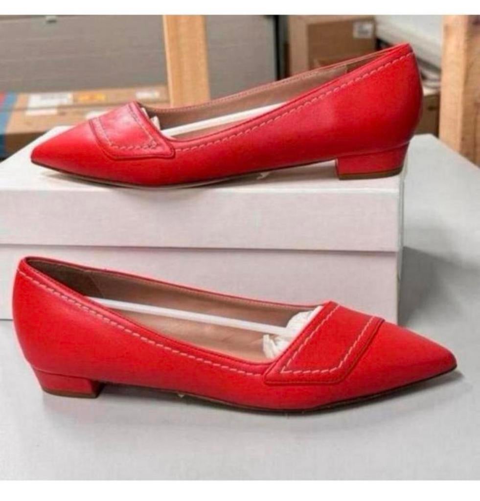 LK Bennett Polly Leather Contrast Stitch Flats schoen hak 37, Kleding | Dames, Schoenen, Schoenen met lage hakken, Nieuw, Ophalen of Verzenden