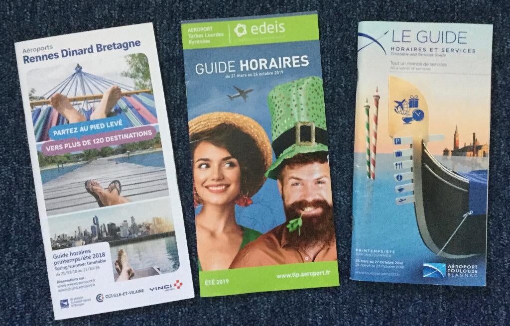 Timetable/dienstregeling Rennes, Toulouse, Lourdes, Ophalen of Verzenden, Zo goed als nieuw, Overige typen