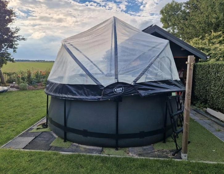 Compleet Exit Zwembad 360x122 met filterpomp en toebehoren, Tuin en Terras, Zwembaden, Gebruikt, Opzetzwembad, 120 cm of meer