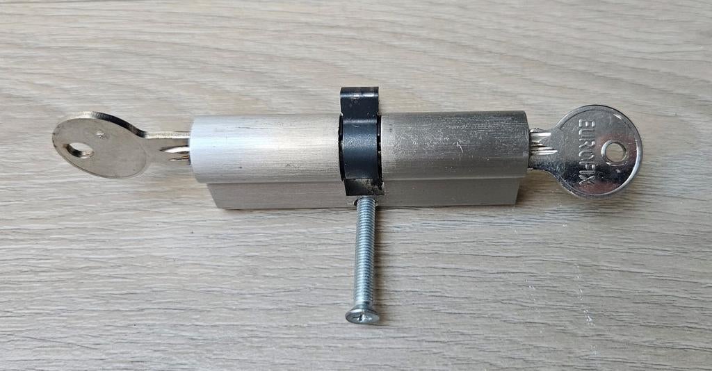 Eurofix cilinderslot rvs 40/40 mm inclusief sleutels, Doe-het-zelf en Verbouw, Hang- en Sluitwerk, Ophalen of Verzenden, Rvs, Slot