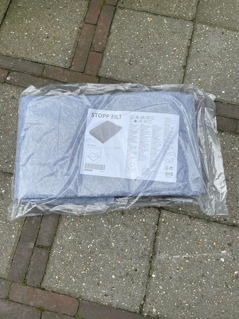 IKEA STOPP FILT onderkleed - ongebruikt, 190x280 cm, Ophalen, 150 tot 200 cm, Grijs, Rechthoekig
