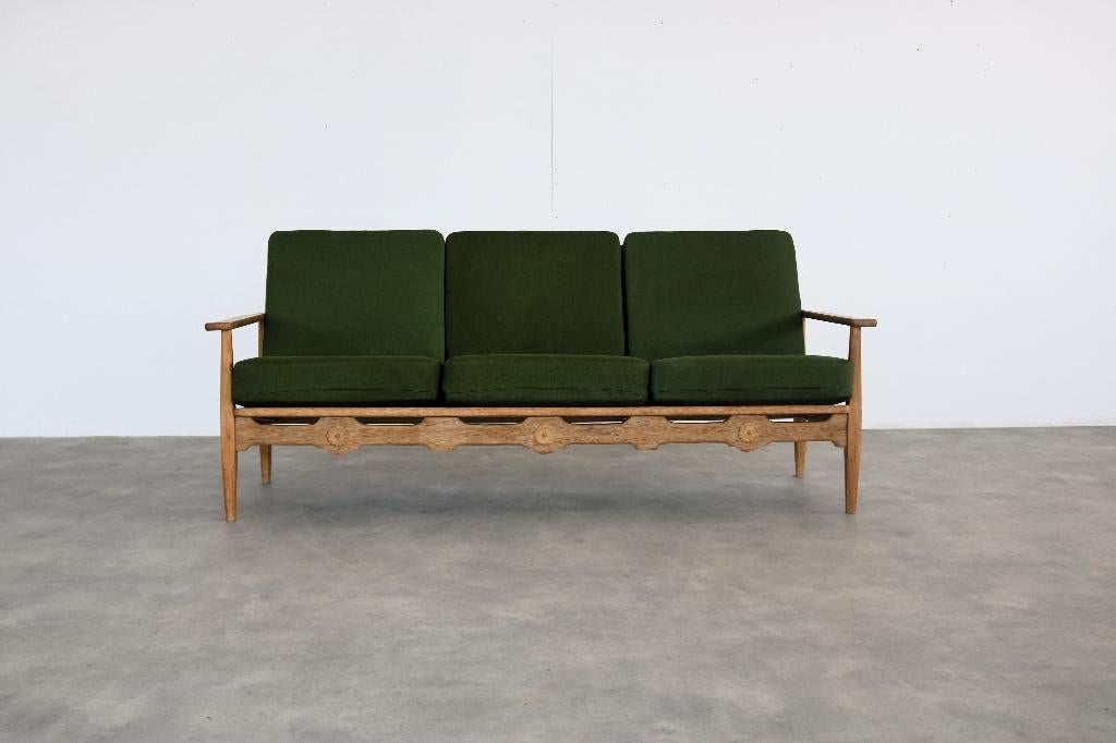 brutalist sofa | bank | jaren 60 | eiken | Deens, Gebruikt, ., 75 tot 100 cm, Ophalen of Verzenden