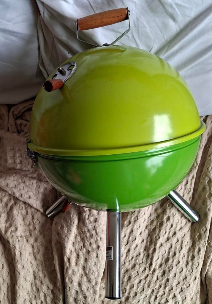 Houtskoolbarbecue rond groen met deksel 30 cm, Ophalen of Verzenden, Nieuw
