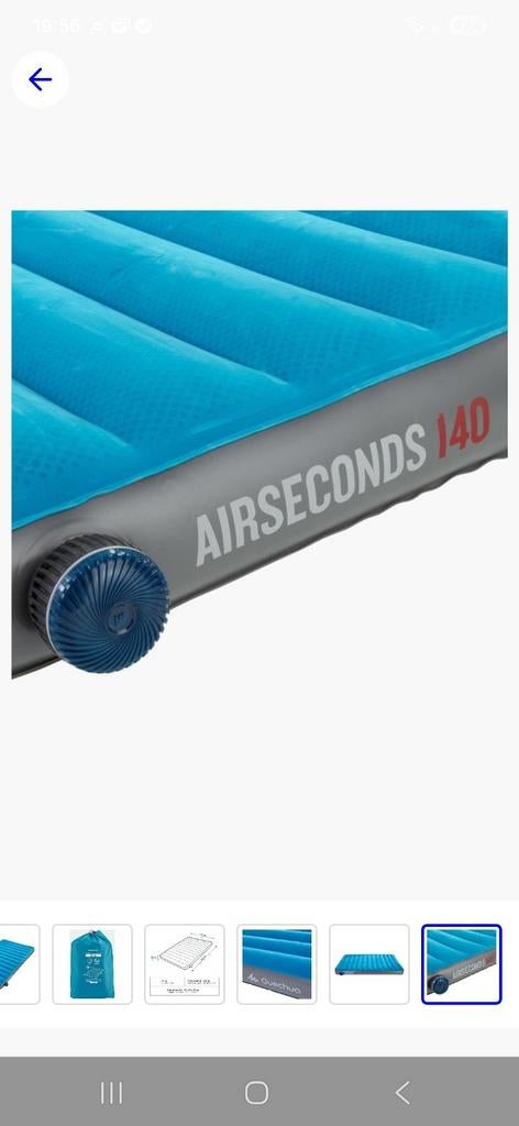 2x 2-persoons Air Seconds luchtmatras 200x140 - z.g.a.n., Caravans en Kamperen, Luchtbedden, Ophalen, Zo goed als nieuw, 2-persoons