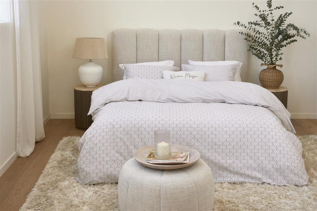 Riviera Maison dekbedovertrek ARCHED PINK -50% NIEUW, Eenpersoons, Verzenden, Dekbedovertrek, Nieuw