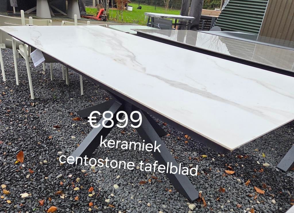 240x100cm Tafel met Keramiek tafelblad in 3 kleuren, Ophalen, Nieuw