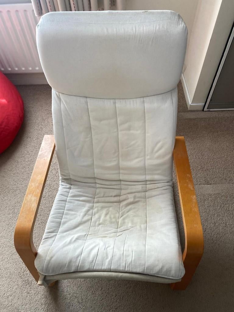 Een originele ikea stoel, Huis en Inrichting, Ophalen, Gebruikt, Wit, Stof
