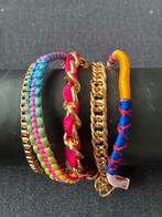 Gevlochten armband met gouden en zilveren details, Overige materialen, Gebruikt, Overige kleuren, Ophalen of Verzenden