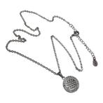 Dames Ketting + Opengewerkt Rond Hanger en Zirkonia Staal, Overige materialen, Verstelbaar, Birgitta-Gracht 33, 6465 EL Kerkrade, Nederland