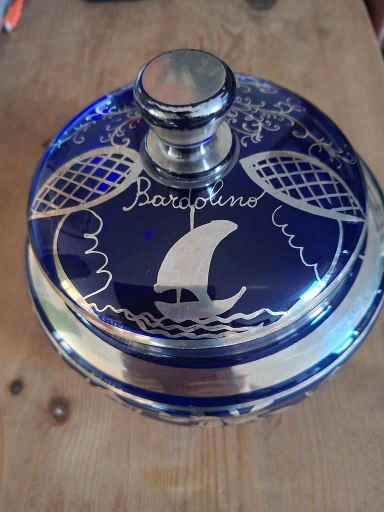 Kobaltblauw bonbon pot, Antiek en Kunst, Ophalen of Verzenden