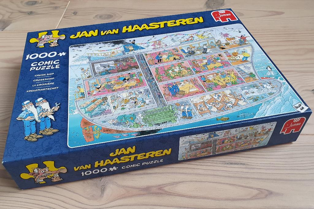 Jan van Haasteren puzzel - cruiseschip, €12,50 incl verzndn!, Ophalen of Verzenden, 500 t/m 1500 stukjes, Zo goed als nieuw, Legpuzzel