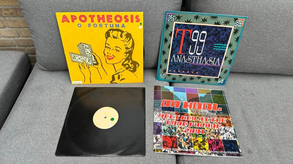 4 x 12” vinyl platen uit de jaren ‘90 en 1 uit 2001 ;-), Gebruikt, 1990 - 1999, Ophalen of Verzenden, 12 inch