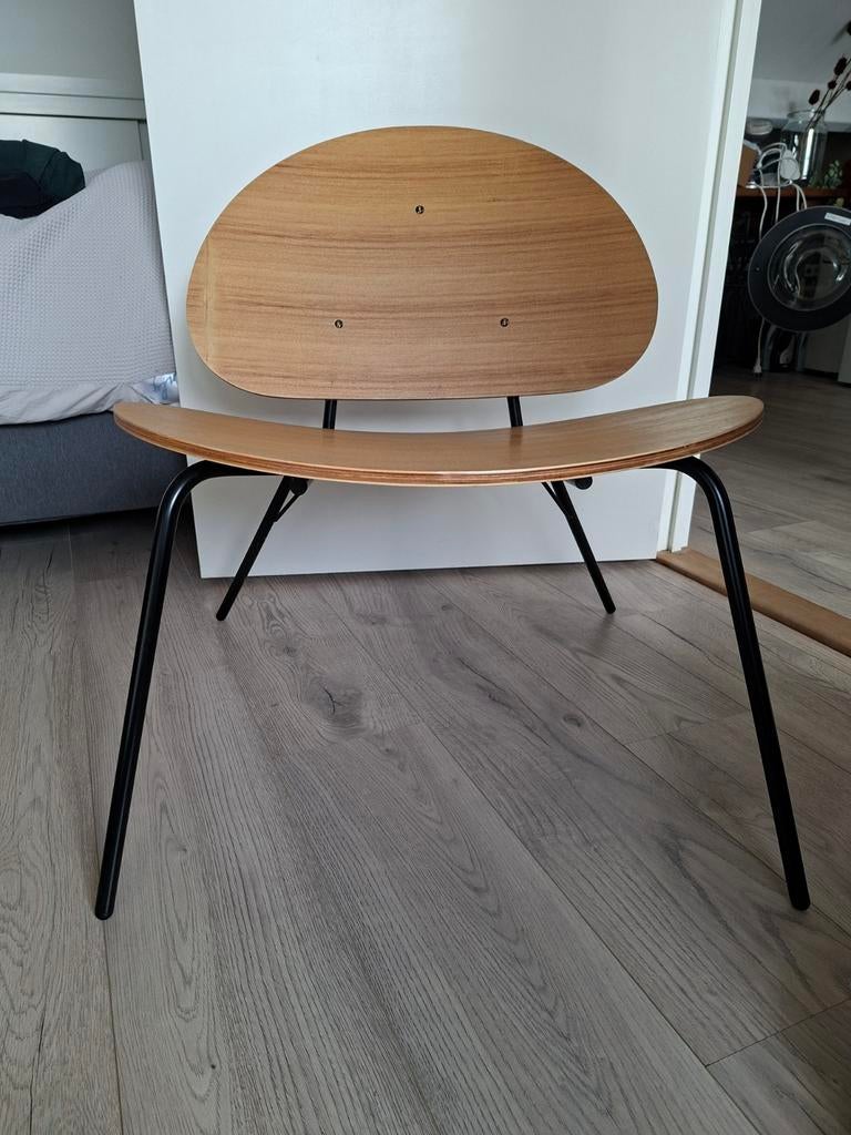 Loungestoel Søstrene Grene - Hout en Metaal, Huis en Inrichting, Stoelen, Ophalen, Gebruikt, Overige kleuren, Modern, Scandinavisch