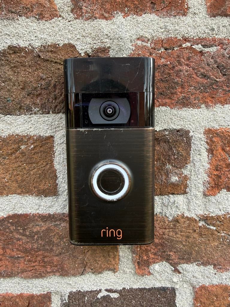 Ring deurbel bedraad met camera en terugspreekfunctie, Ophalen of Verzenden, Bewegingsdetectiesensor, Gebruikt, Bedraad