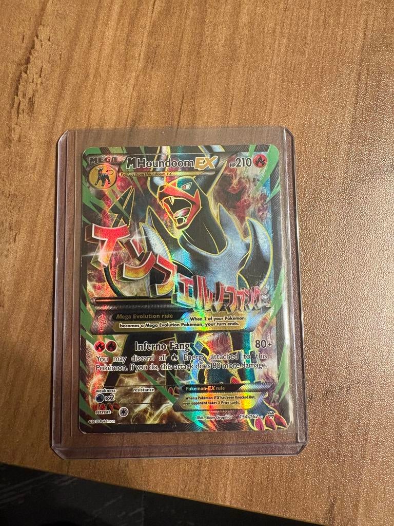 M Houndoom EX Pokémon Kaart - Full Art, Hobby en Vrije tijd, Verzamelkaartspellen | Pokémon, Ophalen of Verzenden, Zo goed als nieuw