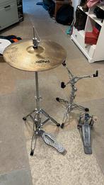 Drum accessoires: Pearl hi-hat, snaredrum standaard, pedaal, Ophalen, Gebruikt, Pearl