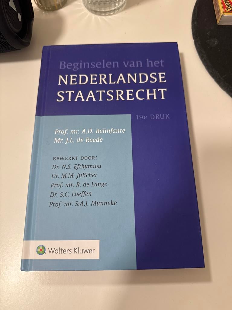 Beginselen van het Nederlandse Staatsrecht 19e druk, Ophalen of Verzenden, Gamma, Zo goed als nieuw, WO