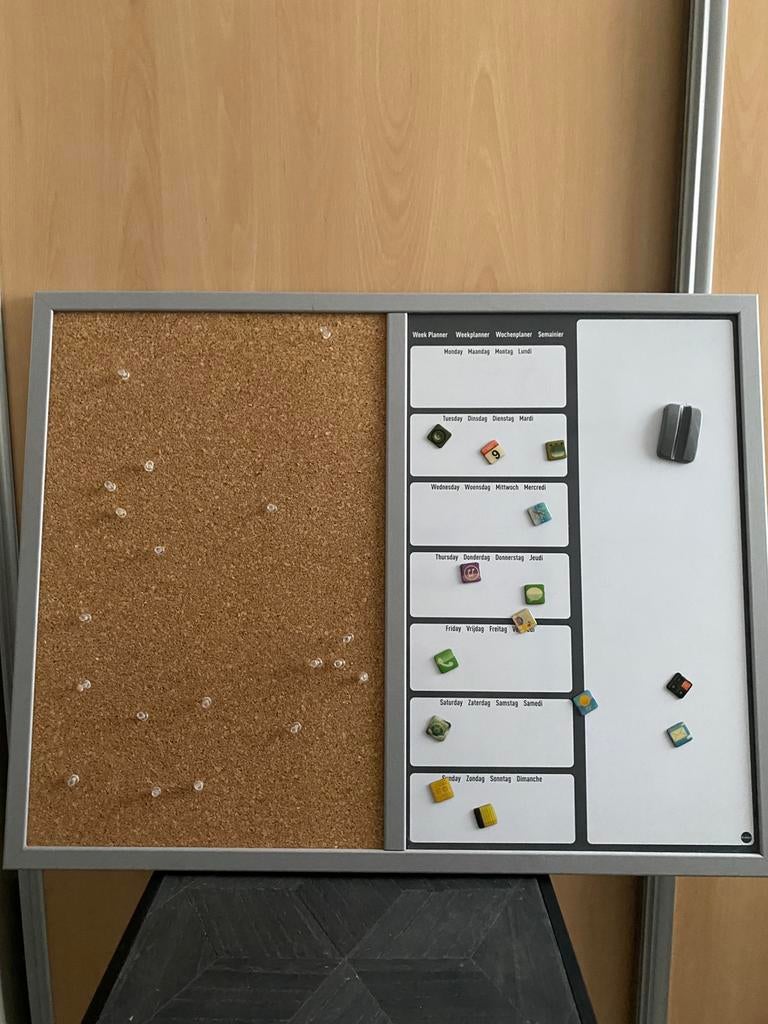 Memobord met toebehoren, Huis en Inrichting, Woonaccessoires | Memoborden, Ophalen, Zo goed als nieuw