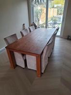 Massieve Teakhouten Eettafel, Huis en Inrichting, Tafels | Eettafels, Ophalen, Gebruikt, 100 tot 150 cm, Teakhout