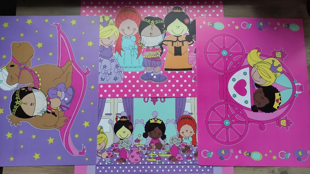 Vier leuke princessen placemats - nieuw, Ophalen of Verzenden, Nieuw, Film en Tv