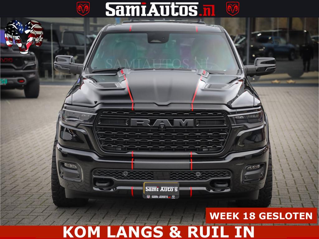 Dodge Ram 1500 Limited Night H.O 540HP 706Nm | Massage + Ful, Auto's, Automaat, Met garantie (alle), Zwart, Leder