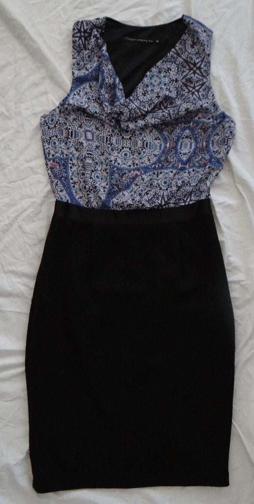 Leuke blauw/zwart/rode STEPS jurk, Ophalen, Blauw, Knielengte, Steps