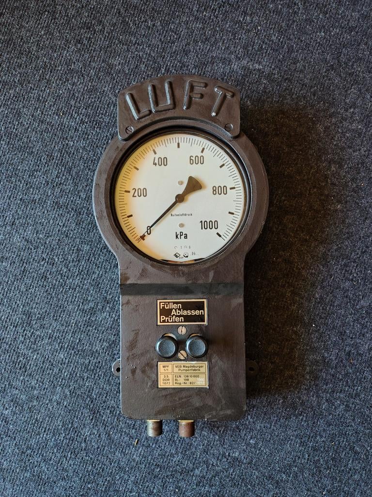 Origineel DDR / VEB Magdenburger Pumpenfabrik Luchtmeter, Ophalen of Verzenden