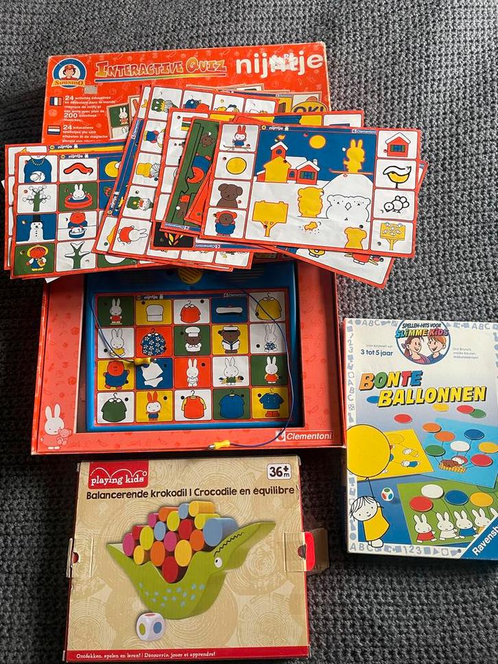 Educatieve spelletjes bundel: Nijntje, Balancerende Krokodil, Kinderen en Baby's, Speelgoed | Educatief en Creatief, Gebruikt
