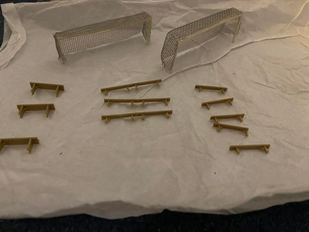 T002 - Voetbalveld toebehoren H0, Overige merken, Gebruikt, Gelijkstroom of Wisselstroom, Brug, Tunnel of Gebouw