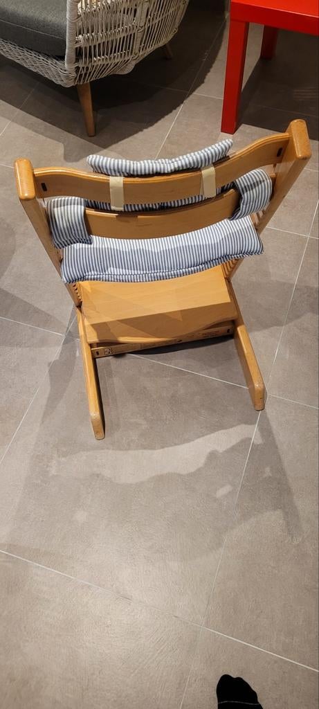 Stokke Tripp Trapp met kussen, Ophalen, Gebruikt, Meegroeistoel, Gordel(s)