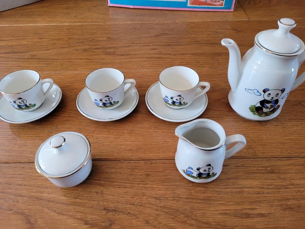 Servies vintage porselein panda, Ophalen