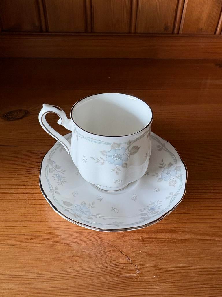 Royal Albert Satin Rose Kop en Schotel - Bone China, Ophalen