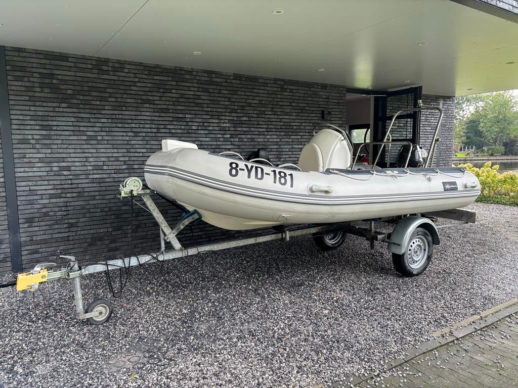 Excellent RIB 390 met console, Suzuki 15 pk en trailer, Watersport en Boten, Rubberboten, Gebruikt, Benzine, Minder dan 70 pk