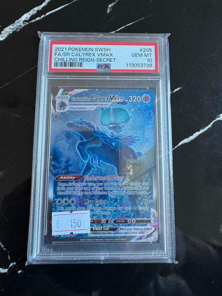 Shadow Rider Calyrex VMAX (205/198) PSA 10 Pokémon Kaart, Hobby en Vrije tijd, Verzamelkaartspellen | Pokémon, Nieuw, Losse kaart