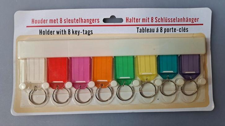 Sleutelhouder met 8 sleutelhangers - Nieuw in verpakking, Huis en Inrichting, Overige Huis en Inrichting, Nieuw, Verzenden