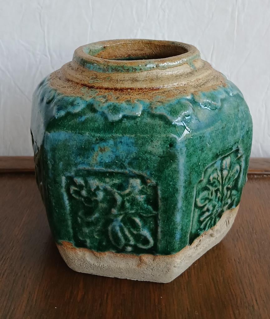 Antieke Shiwan Gemberpot, Ophalen of Verzenden