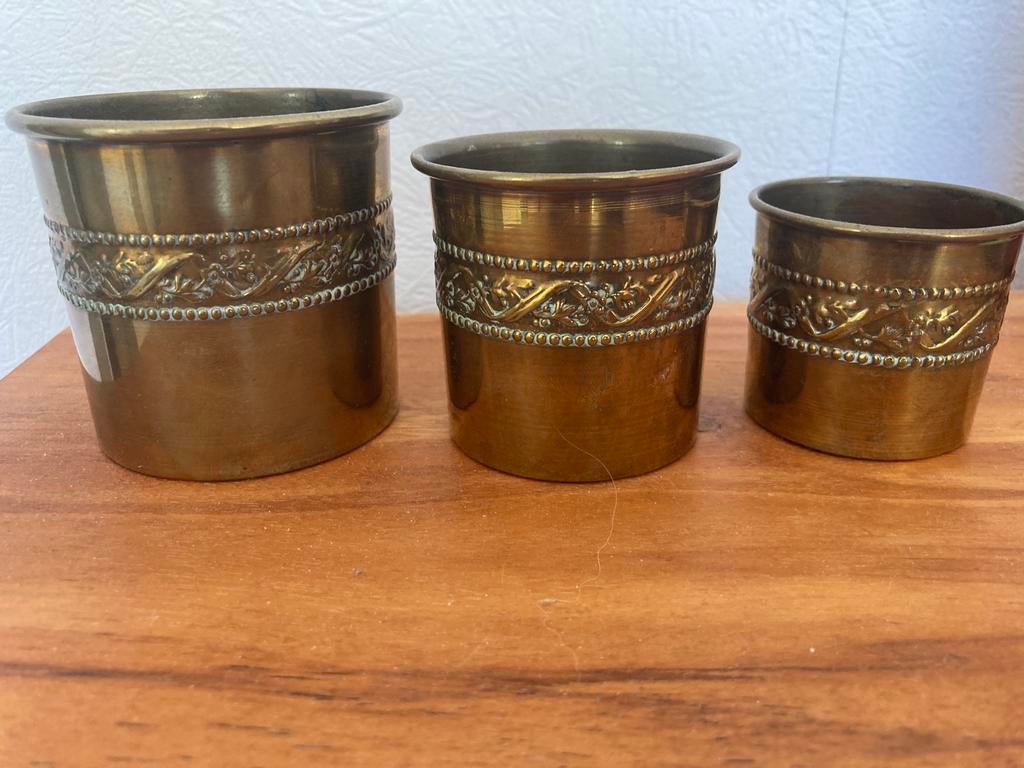 Kopeten potjes bakjes bloempot, Antiek en Kunst, Antiek | Koper en Brons, Ophalen of Verzenden, Koper