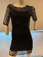 Pinko jurk vol met kralen met onderjurkje maat it 42, ., Zwart, Cocktailjurk, Ophalen of Verzenden