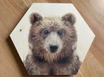 Hexagon Hout Sisi & Seb - Beertje wall art, Ophalen, Minder dan 50 cm, Nieuw, Print