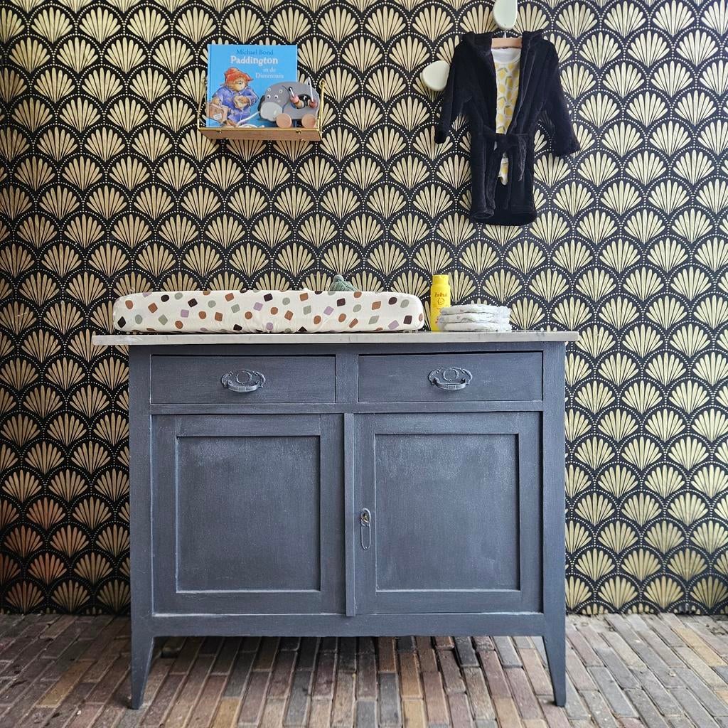 Mooi dressoir/commode met wit marmerblad, Ophalen, Zo goed als nieuw, Minder dan 50 cm, 105 cm of meer