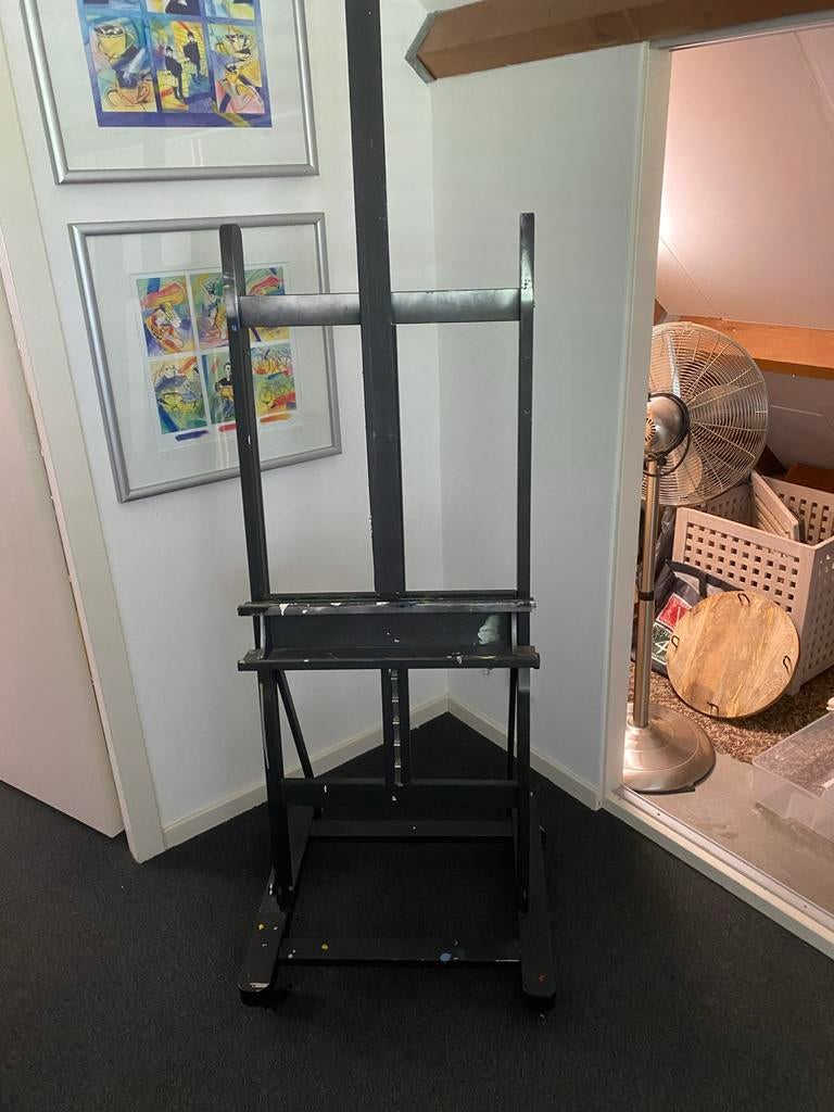 Professionele Schildersezel op Zwenkwielen - Verstelbaar, Ophalen, Gebruikt, Ezel