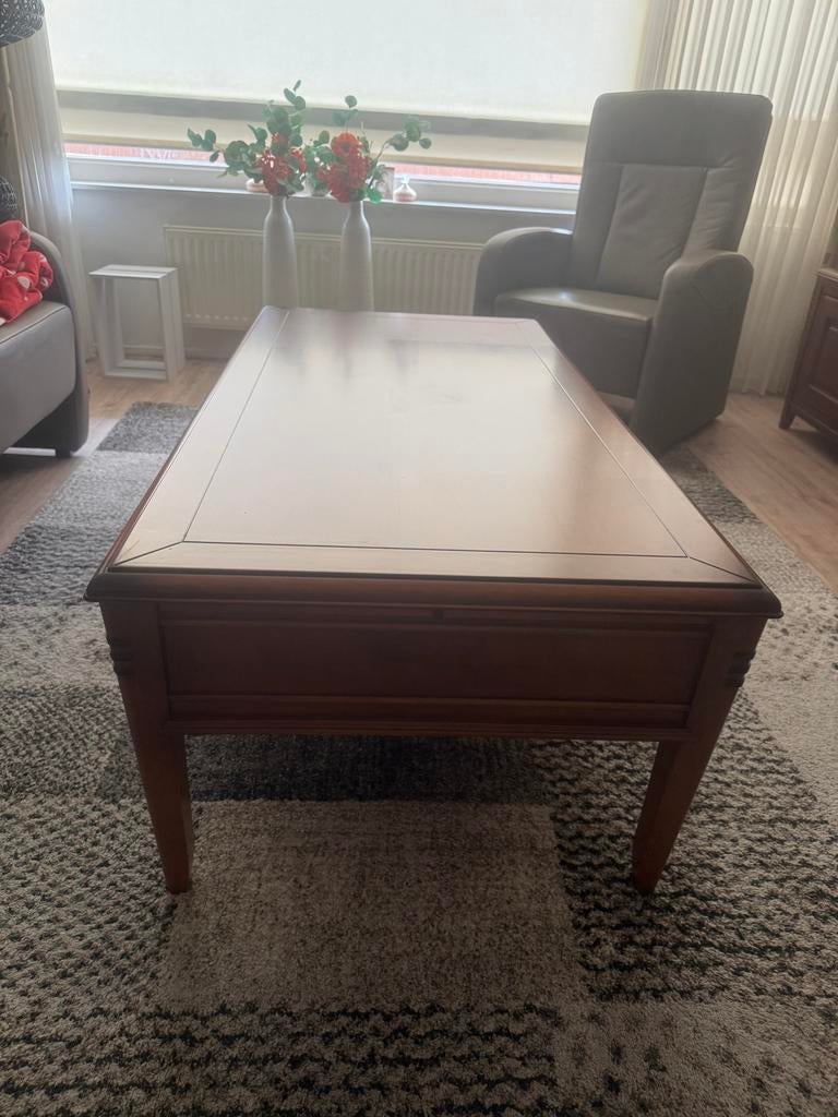 Kersenhouten salontafel - Z.g.a.n., Ophalen, 100 tot 150 cm, 50 tot 100 cm, Zo goed als nieuw